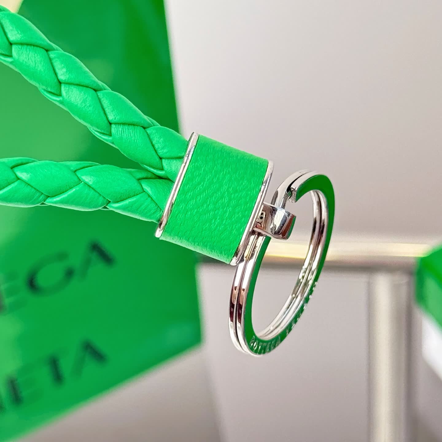 Bottega Veneta Leather Keychain